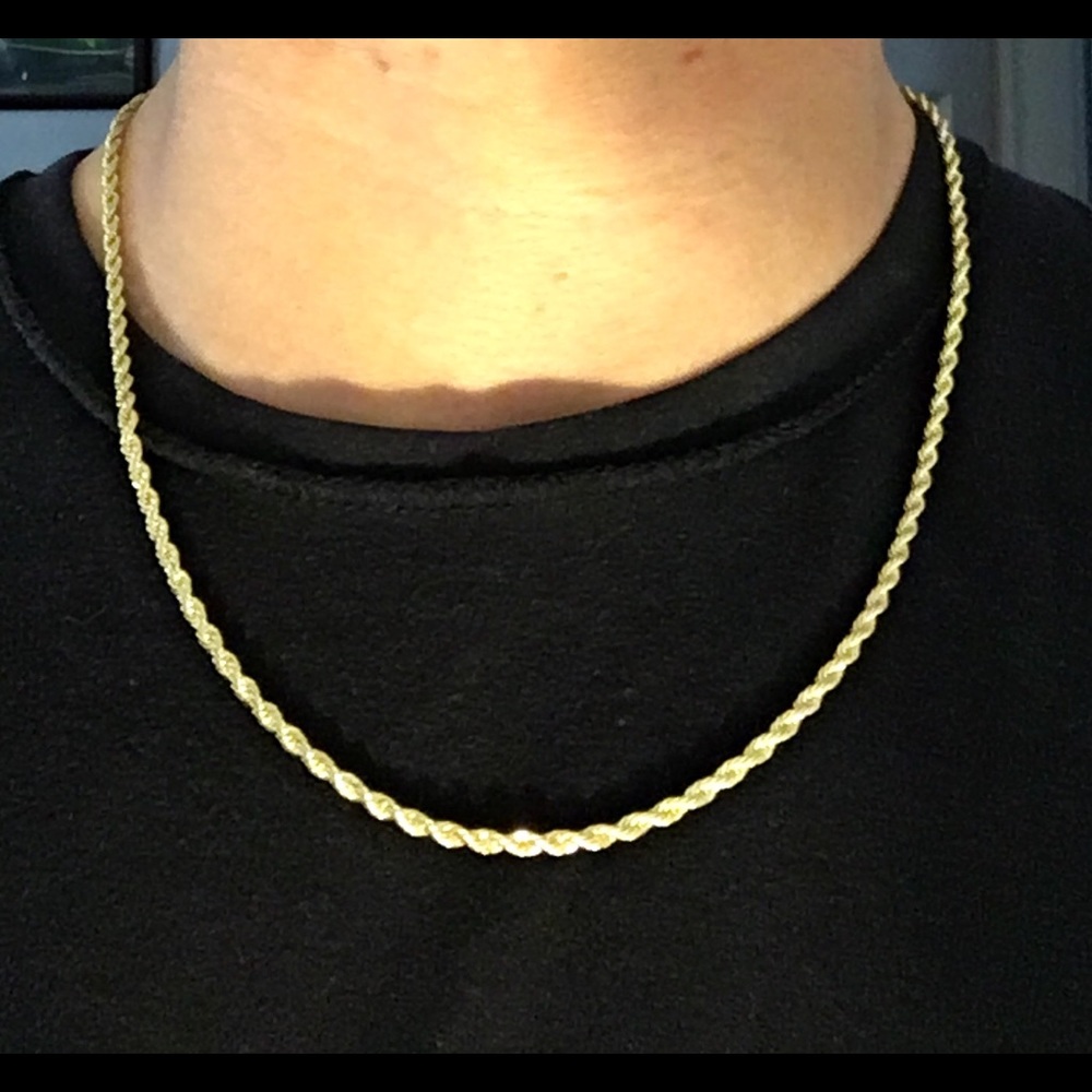Gold Chain Rope Chain 20in 3mm 18in 3mm